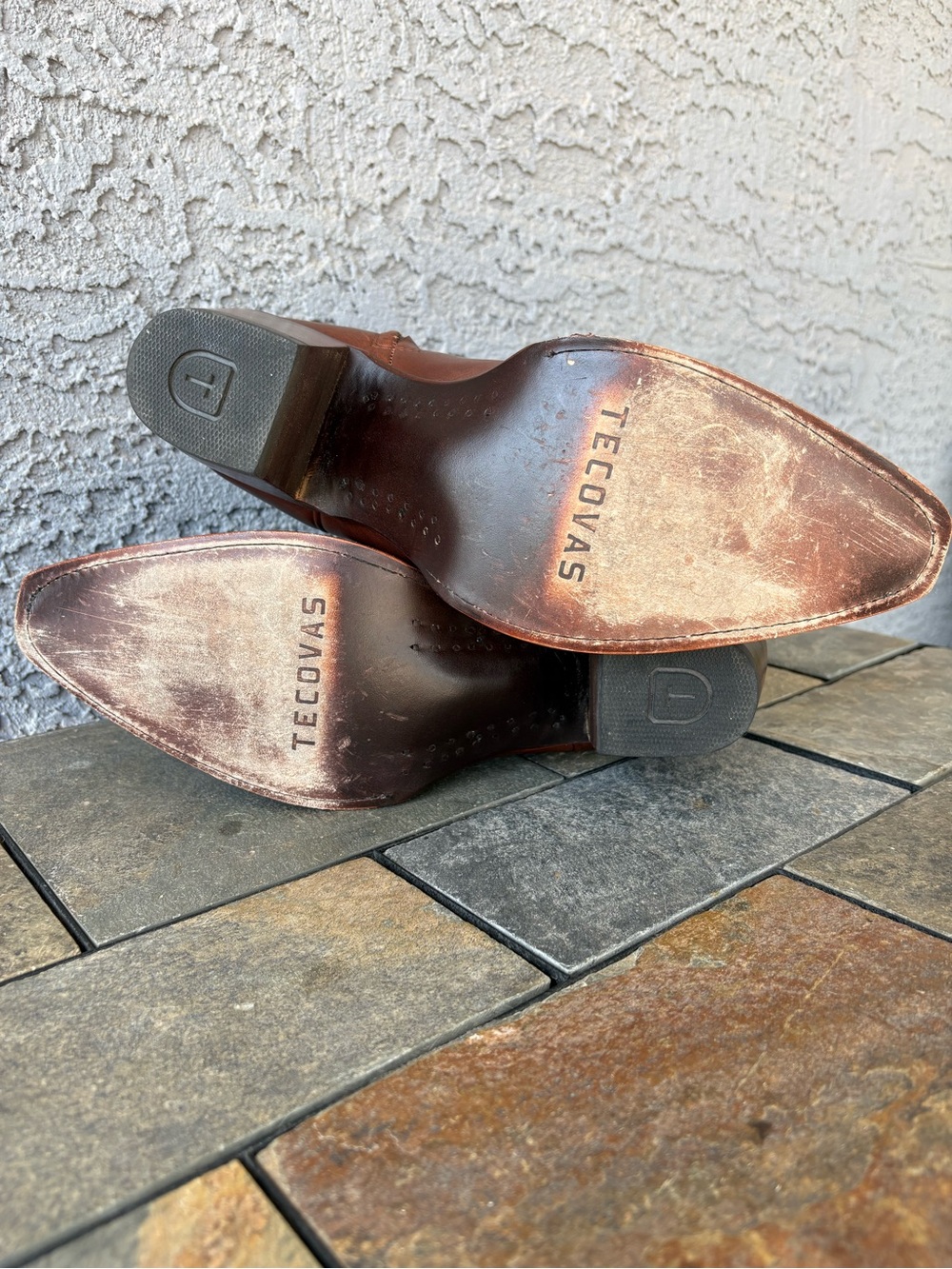 Tecovas The Daisy Women's Brown Leather Western Ankle Boots - Picture 8 of 9